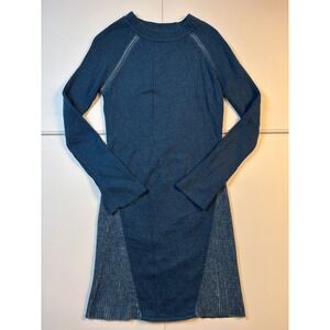Smartwool Spruce Creek Merino Wool Blend Sweater Dress Blue Size XS